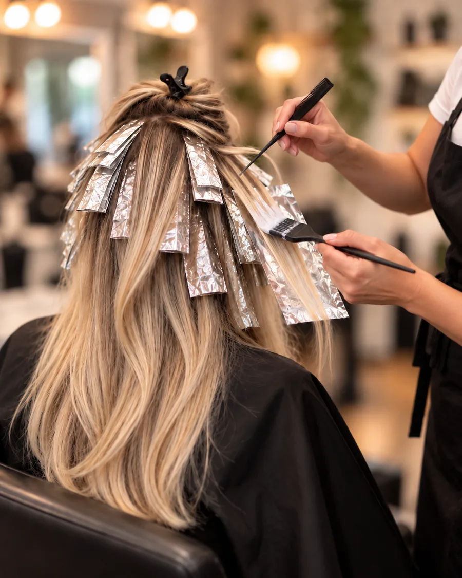 Melír Hostomice – melírování blond vlasů s fóliemi